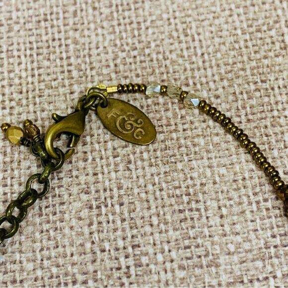 F & C Multi Beaded Gold Necklace - Picture 2 of 2